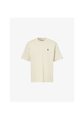 Mens A Bathing Ape One Point Brand-Embroidered Cotton-Jersey T-Shirt