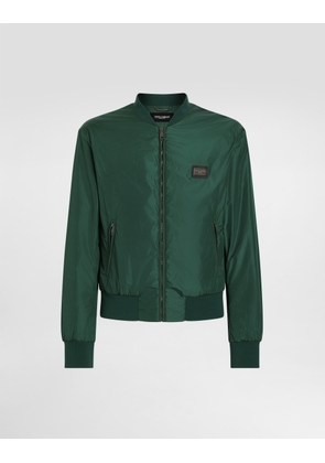 Dolce & Gabbana Nylon Jacket With Branded Tag - Man Coats And Jackets Green Fabric 52