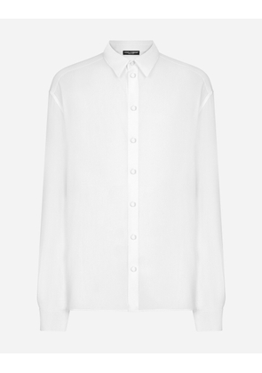 Dolce & Gabbana Silk Shirt - Man Shirts White Silk 44