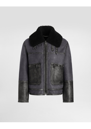 Dolce & Gabbana Shearling Bomber Jacket - Man Coats And Jackets Brown 52