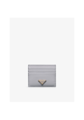 Prada Logo-Plaque Leather Card Holder