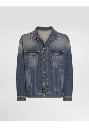 Dolce & Gabbana Giubbotto - Man Denim Multi-colored Cotton 54