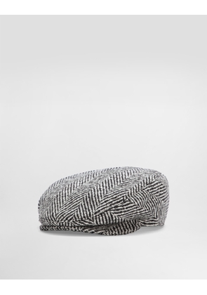 Dolce & Gabbana Shetland Chevron Flat Cap - Man Hats And Gloves Multicolor 57
