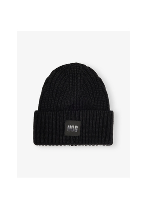 UGG Chunky Ribbed Logo Knitted Beanie