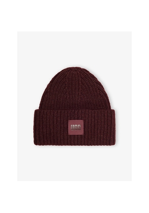 UGG Chunky Ribbed Logo Knitted Beanie