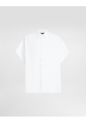 Dolce & Gabbana Linen Shirt With Full Sleeves - Man Shirts White Linen 38