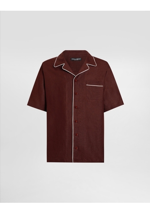 Dolce & Gabbana Linen Fabric Hawaiian Shirt - Man Shirts Multi-colored 42