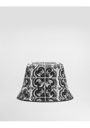 Dolce & Gabbana Majolica-print Drill Bucket Hat - Man Hats And Gloves Multicolor 58