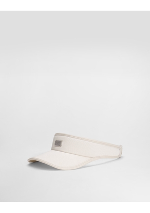 Dolce & Gabbana Gabardine Peak With Logo - Man Hats And Gloves Beige 57