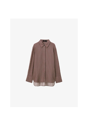 Womens Joseph Joe Abstract-Print Lyocell and Silk Blouse