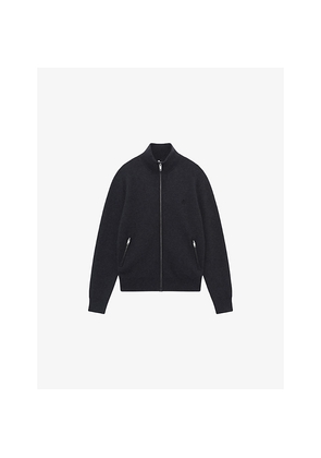 Mens The Kooples Zip-Through Cotton-Blend Knitted Cardigan