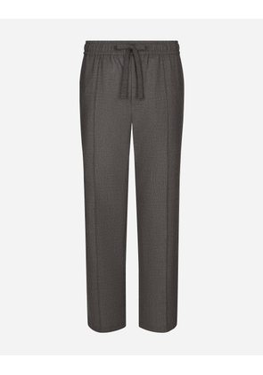 Dolce & Gabbana Wool Jogging Pants - Man Pants And Shorts Gray 50
