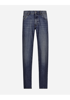 Dolce & Gabbana Classic Jeans With Dg Embroidery - Man Denim Multi-colored 44
