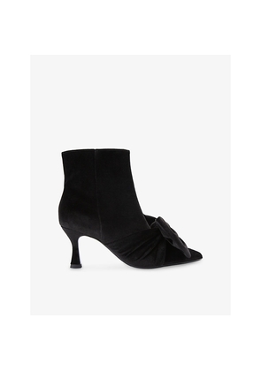 Womens KG Kurt Geiger Aria Bow Velvet Heeled Ankle Boots