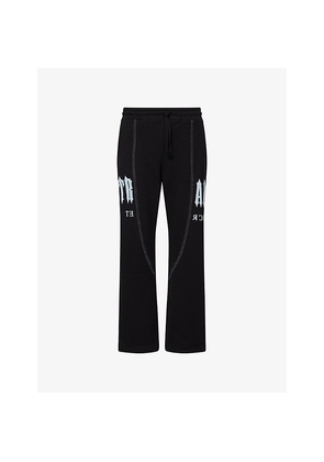 Mens Trapstar Deconstructed Decoded Logo-Embroidered Cotton-Blend Jogging Bottoms