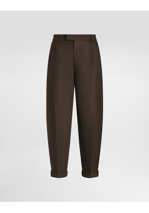 Dolce & Gabbana Linen Fabric Pants - Man Pants And Shorts Brown 52