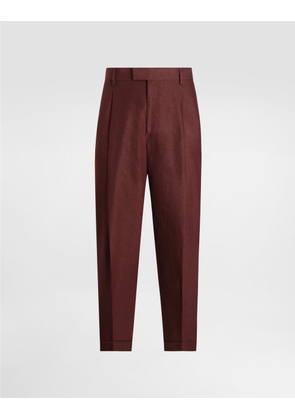 Dolce & Gabbana Linen Fabric Pants - Man Pants And Shorts Multi-colored 50