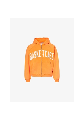 Mens Basketcase Brand-Patch Relaxed-Fit Cotton-Jersey Hoodie