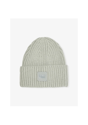 Womens UGG Brand-Patch Knitted Beanie