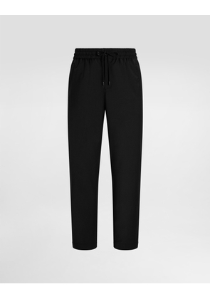 Dolce & Gabbana Structured Wool Canvas Trousers - Man Pants And Shorts Black 60