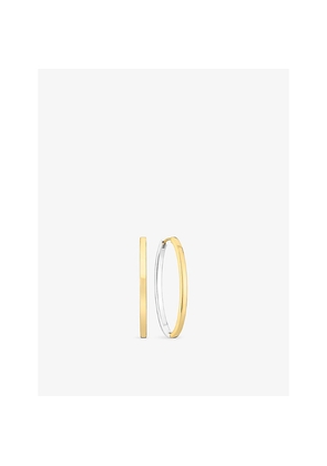 Womens Sif Jakobs Ellisse Pianura Medio 18ct Yellow Gold and Rhodium-Plated Sterling-Silver Hoop Earrings