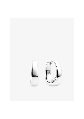 Womens Sif Jakobs Borsa Pianura Grande Sterling Silver Hoop Earrings