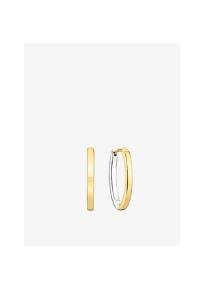 Womens Sif Jakobs Ellisse Pianura Piccolo 18ct Yellow Gold and Rhodium-Plated Sterling-Silver Hoop Earrings