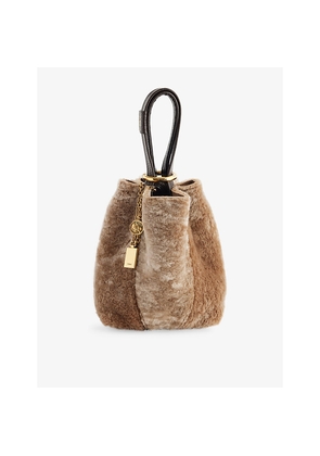 Womens Chloe Spin Small Shearling Tote Bag