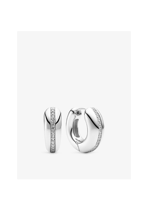 Womens Sif Jakobs Palermo Piccolo Sterling-Silver and Cubic Zirconia Hoop Earrings