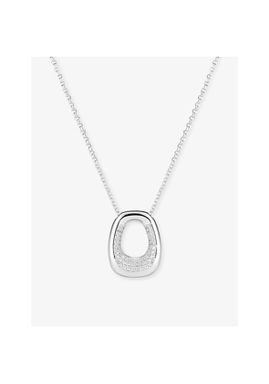 Womens Sif Jakobs Borsa Piccolo Sterling Silver and Cubic Zirconia Necklace