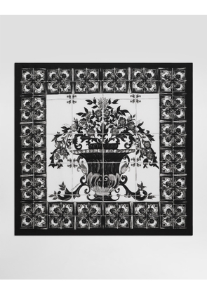 Dolce & Gabbana Majolica-print 70x70 Silk Scarf - Man Scarves And Silks Multicolor Onesize