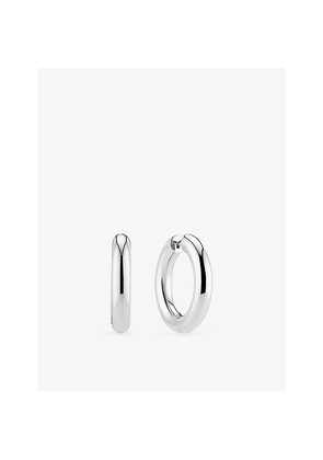 Sif Jakobs Carrara Pianura Rhodium-Plated 925 Sterling Silver Hoop Earrings