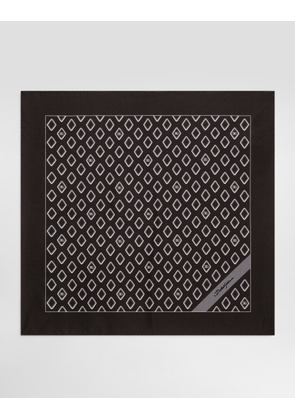 Dolce & Gabbana Silk Pocket Square With Micro-design And Logo - Man Ties And Pocket Squares Multicolor Onesize