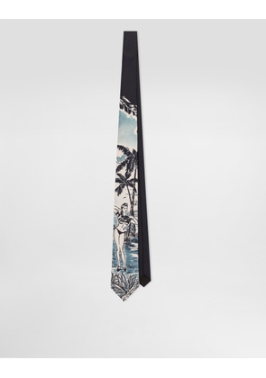 Dolce & Gabbana Pin-up Print Silk Tie - Man Ties And Pocket Squares Print Onesize