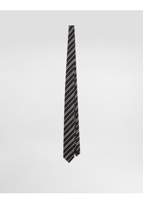 Dolce & Gabbana Striped Jacquard Tie - Man Ties And Pocket Squares Multi-colored Onesize
