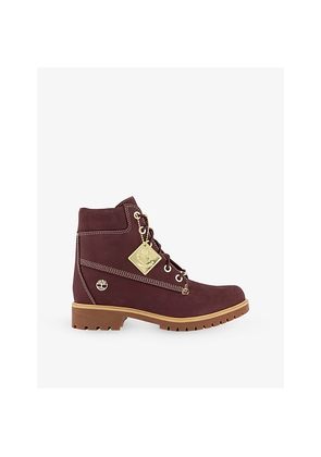Womens Timberland Lyonsdale Nubuck-Leather Ankle Boots