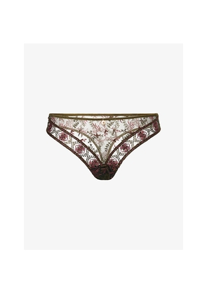 Womens Aubade Tanga Mid-Rise Lace Thong