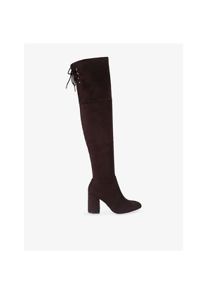 Womens Carvela Vito Faux-Leather Heeled Over-The-Knee Boots