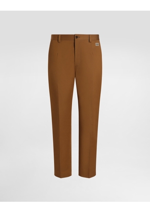 Dolce & Gabbana Tailored Cotton Pants - Man Pants And Shorts Brown 56