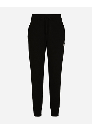 Dolce & Gabbana Wool And Cashmere Knit Jogging Pants - Man Pants And Shorts Black Wool 56