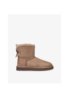 Womens UGG Bailey Bow II Suede and Sheepskin Boots