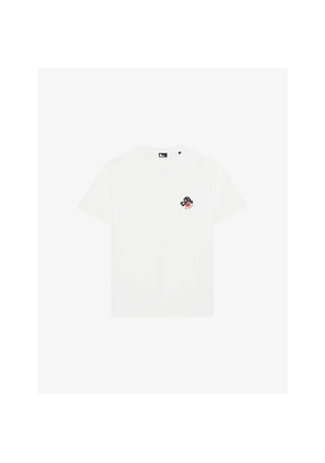 Mens The Kooples Skull-Flocked Cotton-Jersey T-Shirt