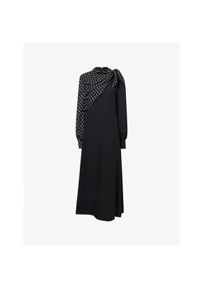 Womens Valentino Garavani Cady Couture Polka-Dot Silk Maxi Dress