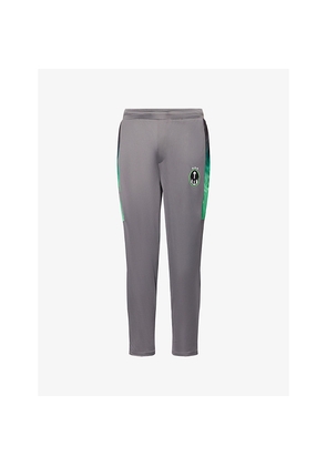 Mens Trapstar Logo-Patch Tapered Jersey Training Bottoms