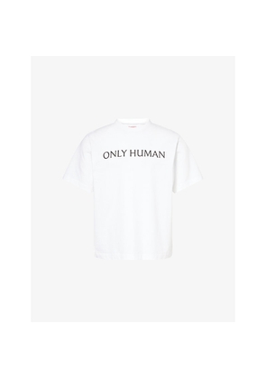 Mens Thames Only Human Text-Print Cotton-Jersey T-Shirt