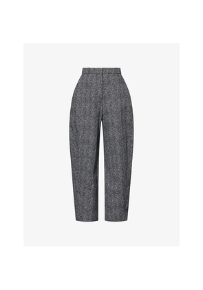 Womens Givenchy Cocoon Wide-Leg Cotton-Knit Trousers