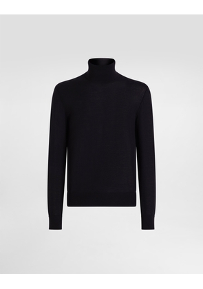 Dolce & Gabbana Cashmere Turtleneck Pullover - Man Blue 52