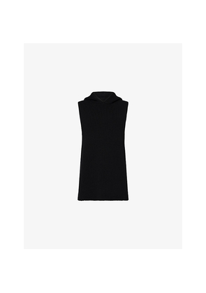 Mens Rick Owens Ribbed Sleeveless Wool Knitted Tank Top