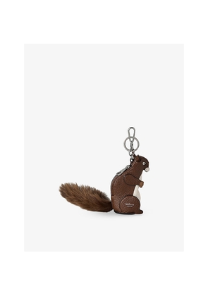 Mulberry Squirrel Leather Keyring