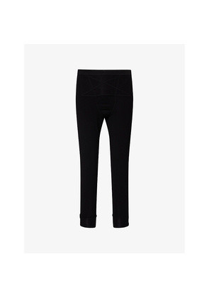 Mens Rick Owens Thermal Elasticated-Waist Jersey Trousers